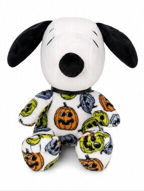 Hallmark Peanuts Snoopy Halloween Plush Pumpkin Print Stuffed Animal 6"